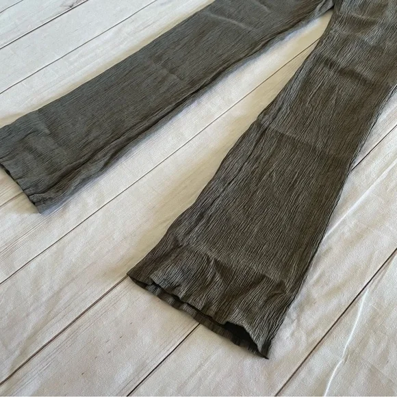 Zara Textured Crinkle Pants Women’s XS Gray Drawstring Pull on Casual Dressy EUC - Picture 5 of 15